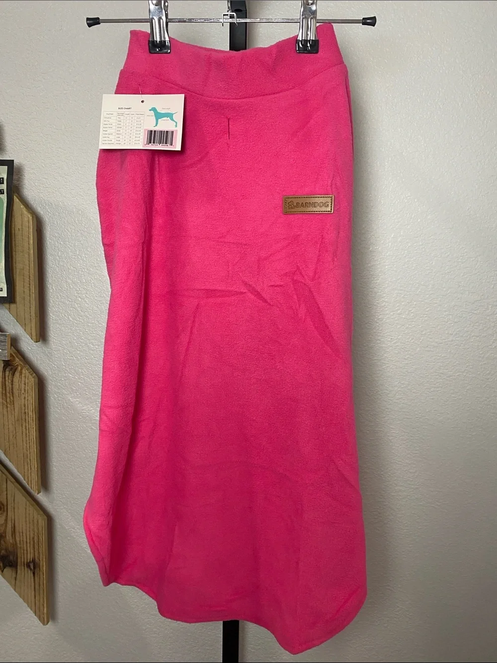 Hot Pink Fleece dog sweatshirt      Sz XL see tag for sizing